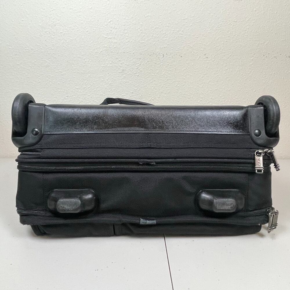 TUMI Alpha 26103D4 Black Nylon Deluxe Expandable Wheeled Rolling Briefcase Bag - Picture 8 of 16